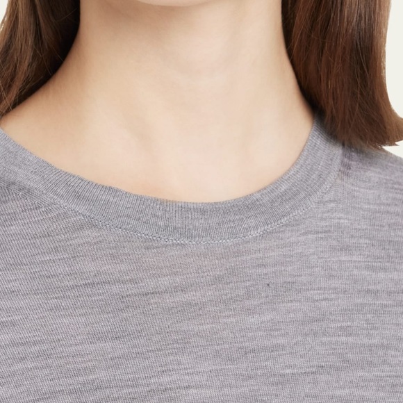 Worn Theory Basic Regal Wool Short-Sleeve Tee in Cool Heather Size Extra Large - Picture 2 of 5